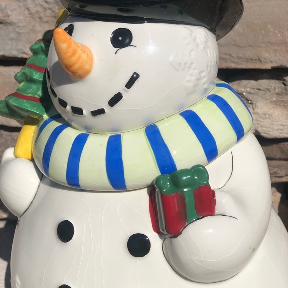Christmas cookie jar snowman by Fritz and Floyd - Picture 4 of 16